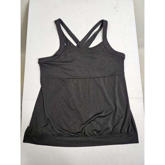Womens DANSKIN XL BLACK Athletic Workout TANK Top Racerback style lightweight - Picture 1 of 8